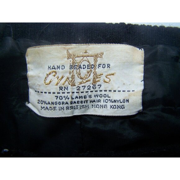 Vintage Sweater Cardigan Sequins Wool Angora Hand Beaded Cynles - Picture 4 of 9